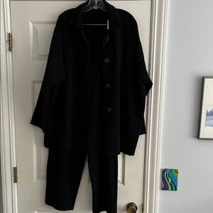 Lucy Black Button-Front Women's Jacket and pants